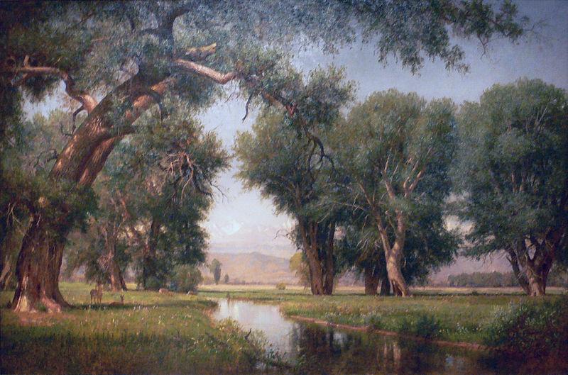 Worthington Whittredge On the Cache La Poudre River oil painting image